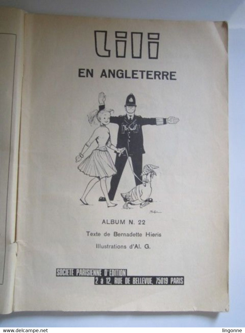 BD SOUPLE Magazine Ancien LILI En ANGLETERRE 1974 Albums Jeunesse Joyeuse Numéro 22 (en L'état) - Lili L'Espiègle