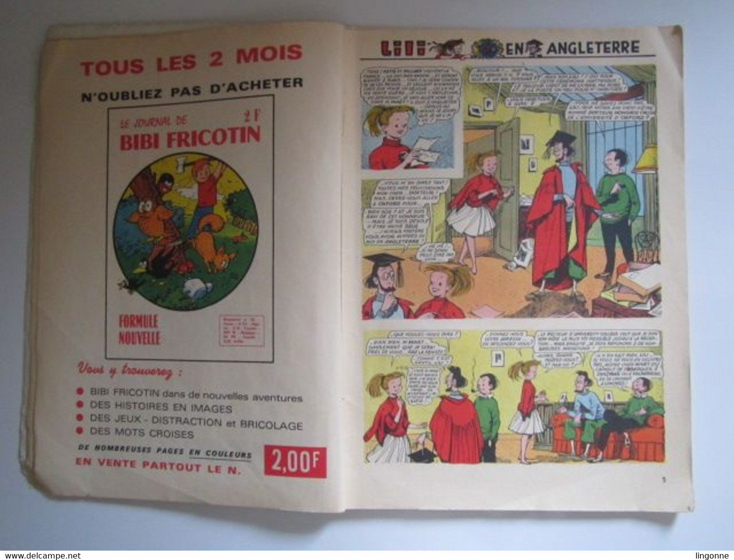 BD SOUPLE Magazine Ancien LILI En ANGLETERRE 1974 Albums Jeunesse Joyeuse Numéro 22 (en L'état) - Lili L'Espiègle