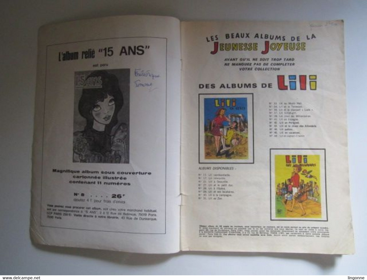 BD SOUPLE Magazine Ancien LILI Dans La Lune 1974 Albums Jeunesse Joyeuse Numéro 32 (en L'état) - Lili L'Espiègle