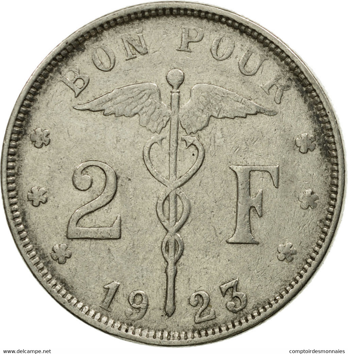 Monnaie, Belgique, 2 Francs, 2 Frank, 1923, TTB, Nickel, KM:91.1 - 2 Francos