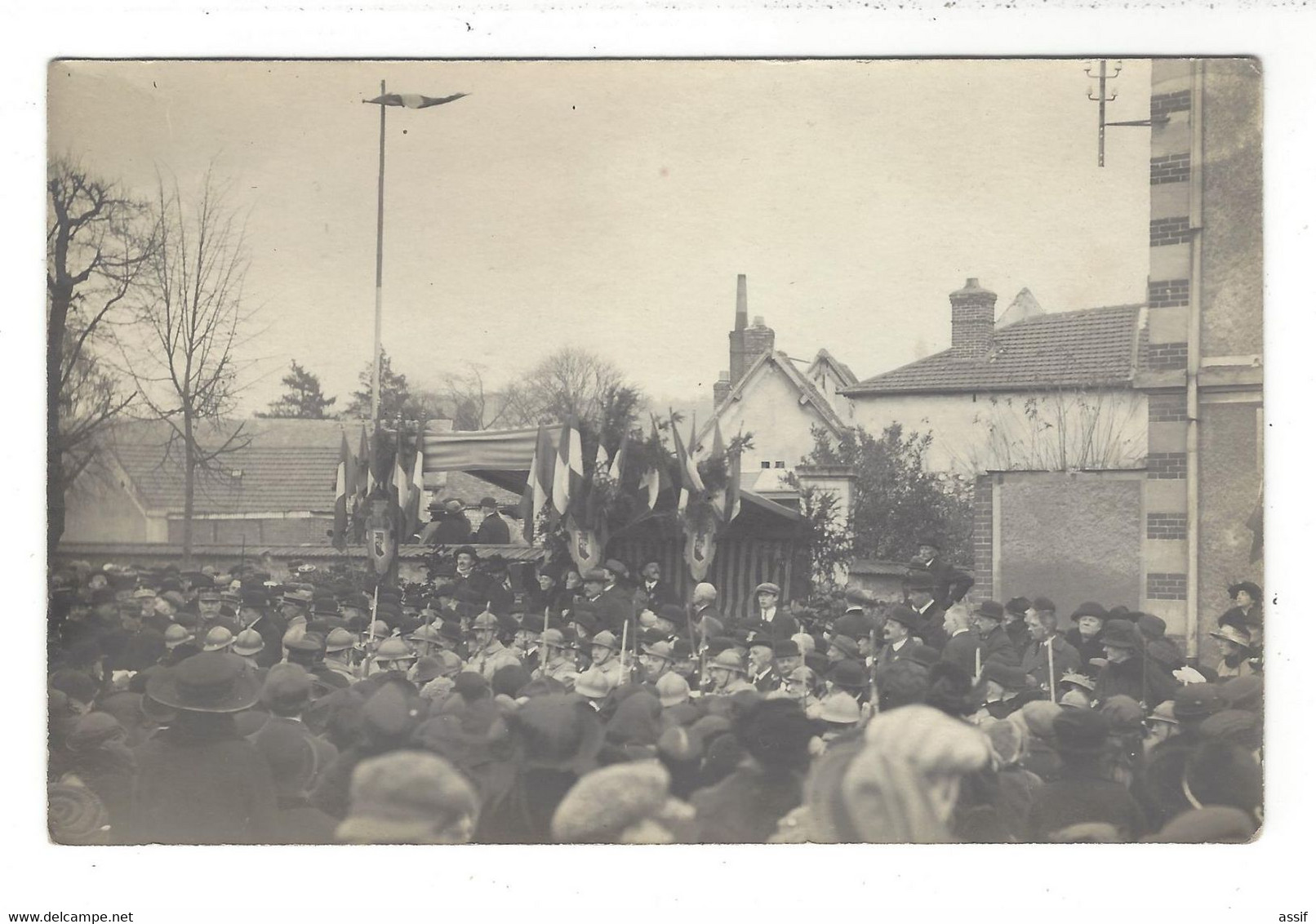 VERNON  Carte - Photo Inauguration Du Monument Aux Morts ( 4.9.1921 ) En Présence Du  Maréchal Joffre - Vernon