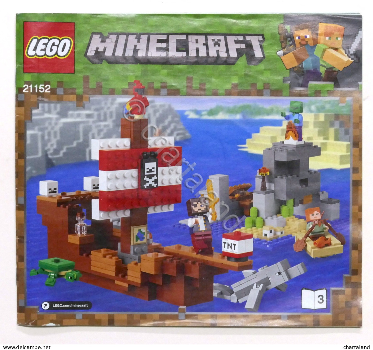 LEGO Minecraft - Manuale Istruzioni 21152 - Galeone Dei Pirati - Unclassified
