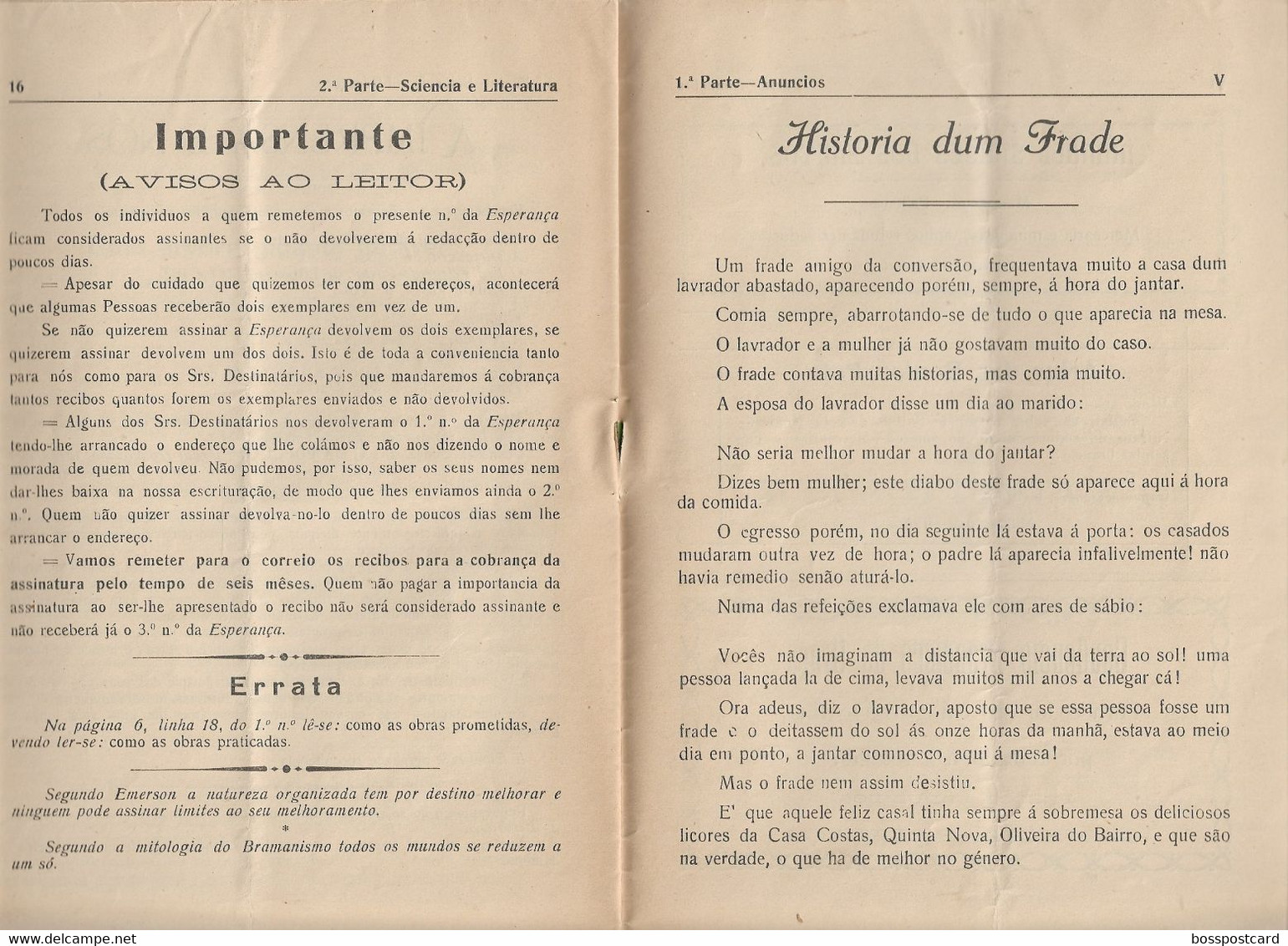 Oliveira Do Bairro - Esperança Nº 2, 26 De Maio De 1925 - Sobreira - Palhaça - Jornal - Imprensa. Aveiro. Portugal. - General Issues