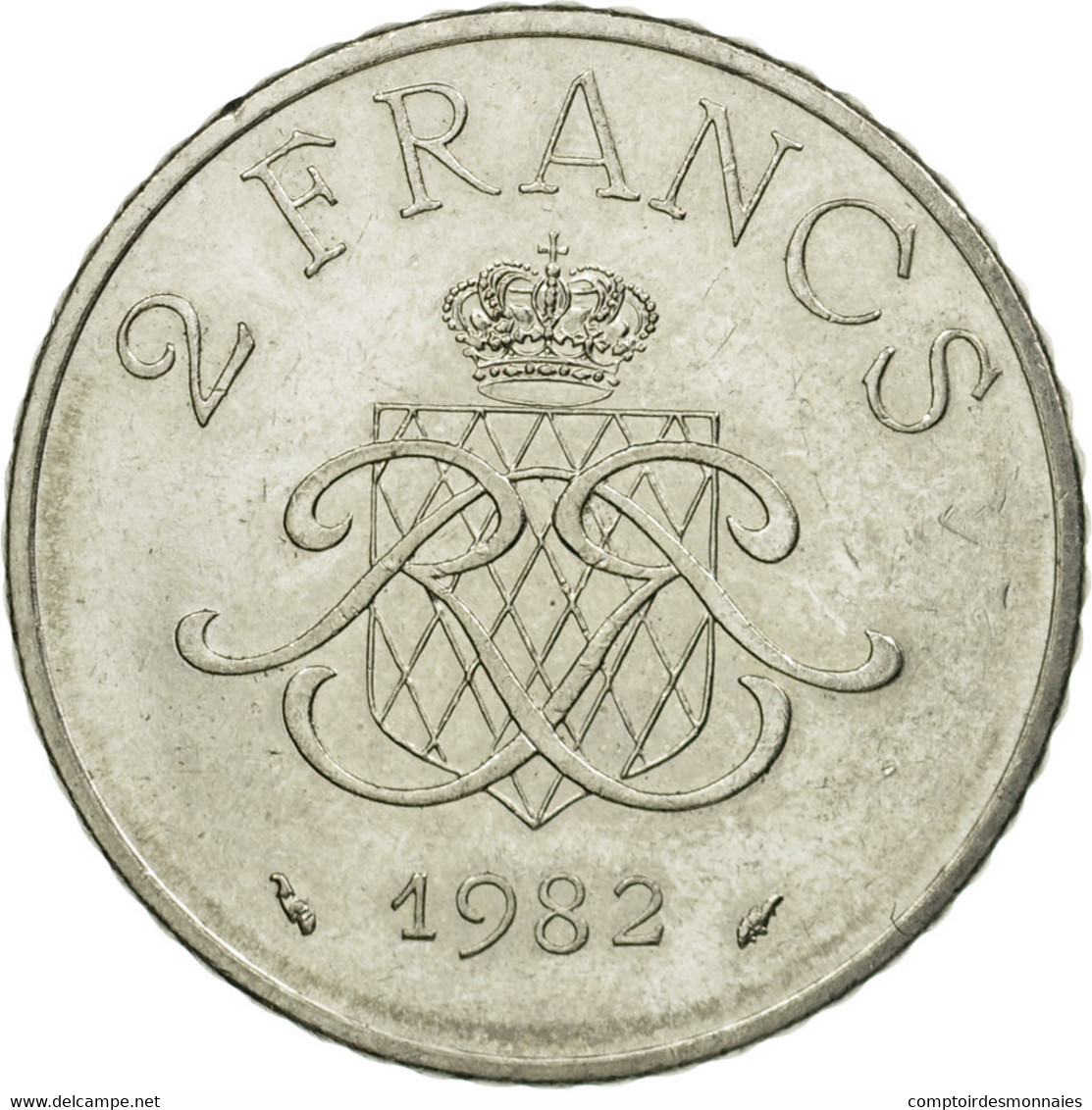 Monnaie, Monaco, Rainier III, 2 Francs, 1982, TTB, Nickel, Gadoury:MC151, KM:157 - 1960-2001 Nouveaux Francs