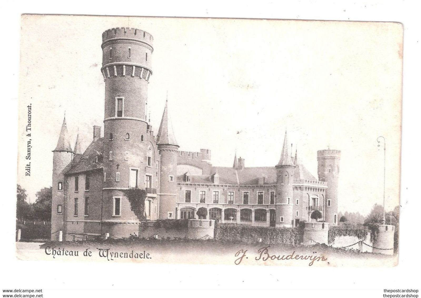 CPA TORHOUT Château De Wynendaele Dos Non Divise Stamp Removed - Torhout