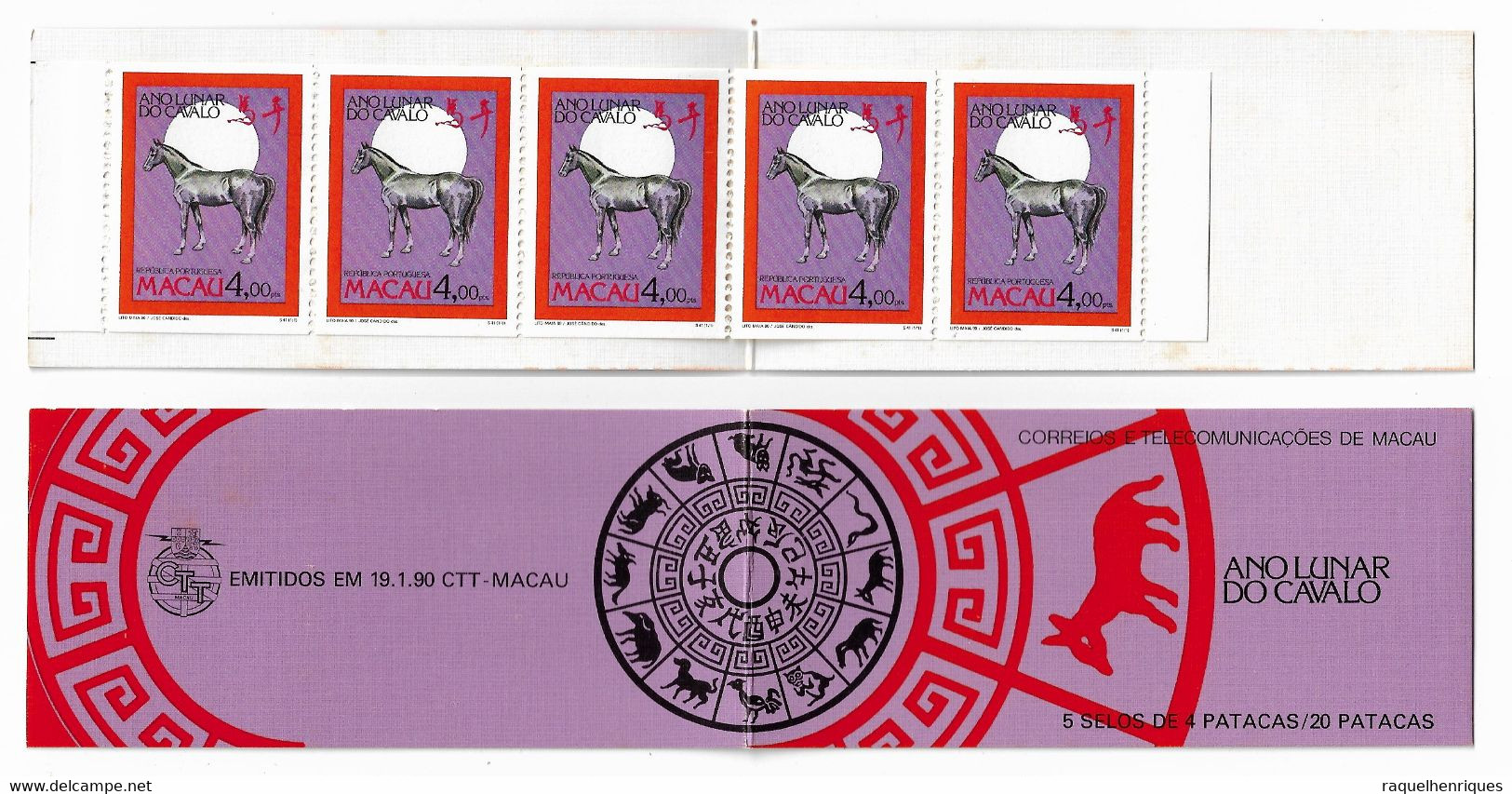 MACAU STAMP BOOKLET - 1990 Chinese New Year - Year Of The Horse MNH (STB10-475) - Postzegelboekjes