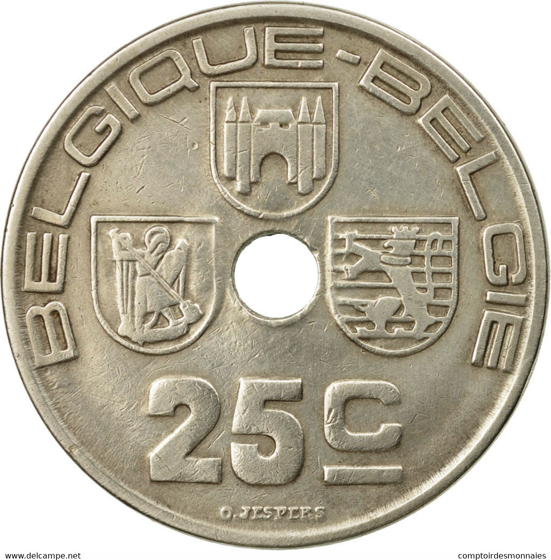 Monnaie, Belgique, 25 Centimes, 1938, TTB, Nickel-brass, KM:114.1 - 25 Centesimi