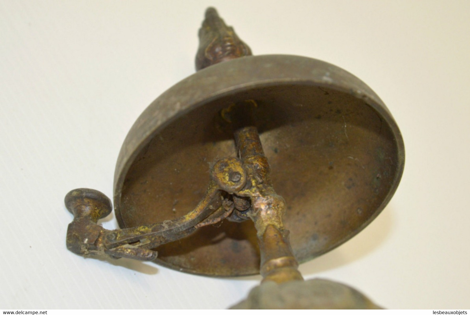 BELLE ANCIENNE SONNETTE de COMPTOIR de TABLE Bronze vitrine Réf 17041611 -120