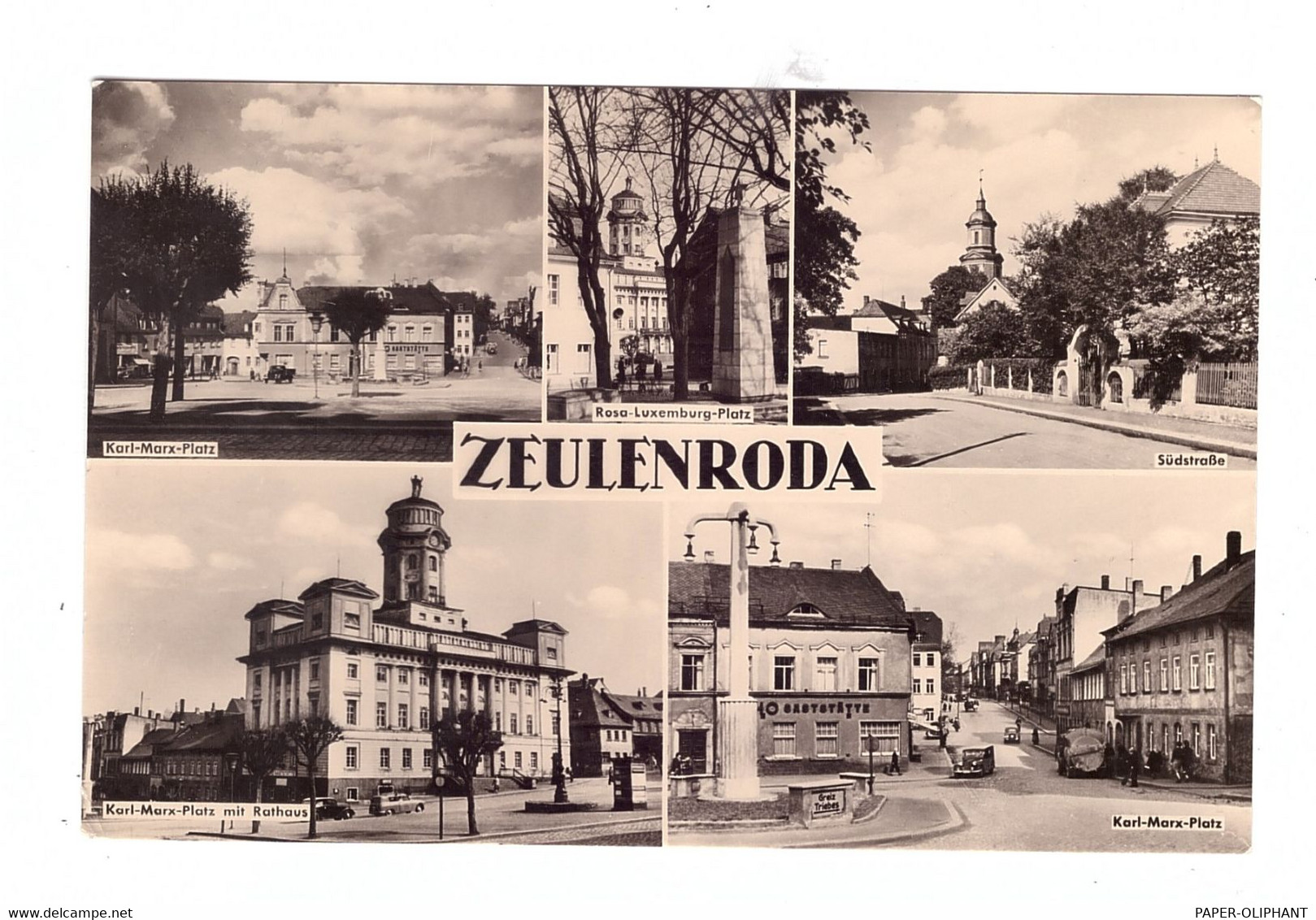 0-6570 ZEULENRODA, Karl-Marx-Platz, Südstrasse, Rosa-Luxemburg-Platz, 1963 - Zeulenroda