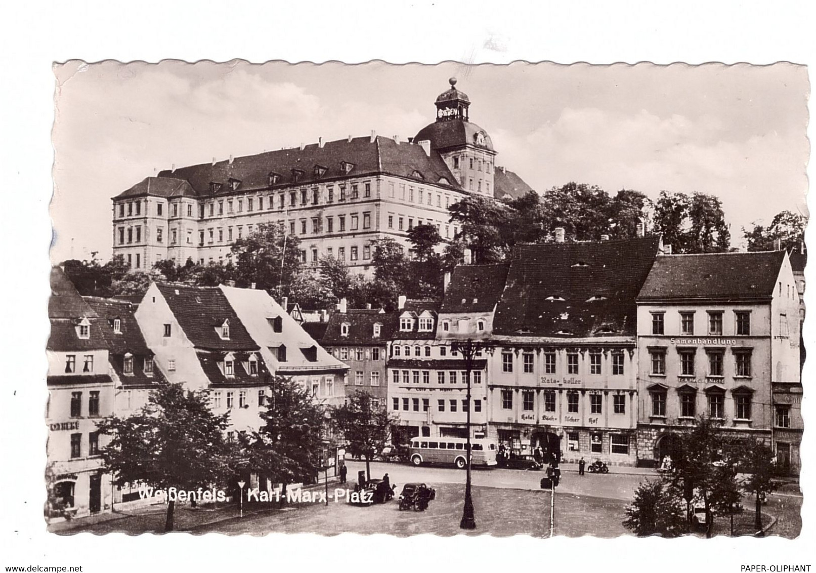 0-4850 WEISSENFELS, Karl-Marx-Platz, Schloß, Omnibus, 1962 - Weissenfels