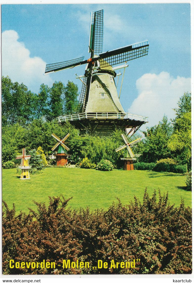 Coevorden - Molen 'De Arend' En 3 Mini Windmolens - (Nederland) - (Moulin à Vent, Mühle, Windmill, Windmolen) - Coevorden
