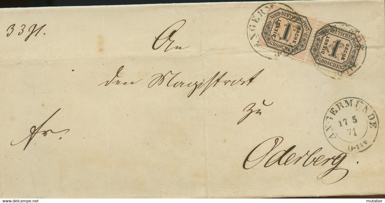 1871 ANGERMÜNDE 2 Gr NDP  Paar A. Bfh N.Oderberg - Other & Unclassified