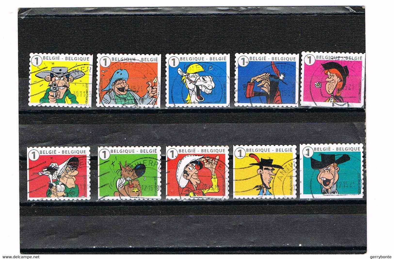 BELGIE :  REEKS 4507/16 GESTEMPELD-LUCKY LUKE - Gebraucht