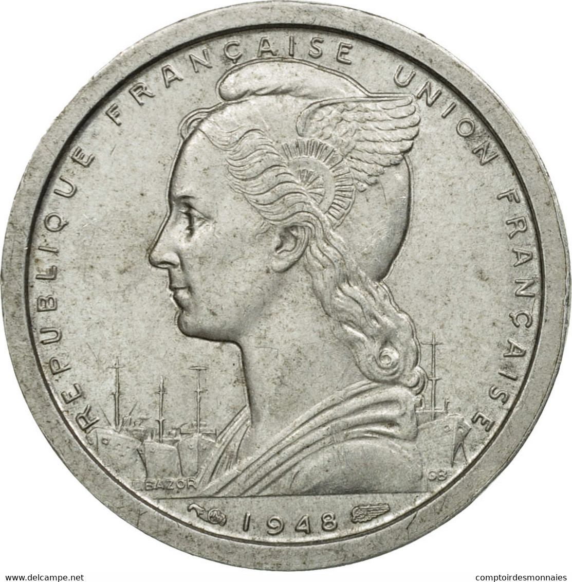 Monnaie, French West Africa, Franc, 1948, Paris, TTB, Aluminium, KM:3 - Ivoorkust