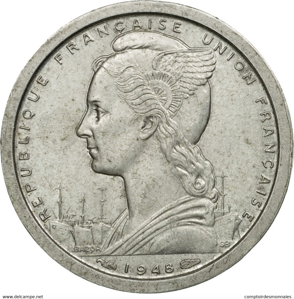 Monnaie, French West Africa, Franc, 1948, Paris, TTB, Aluminium, KM:3 - Côte-d'Ivoire