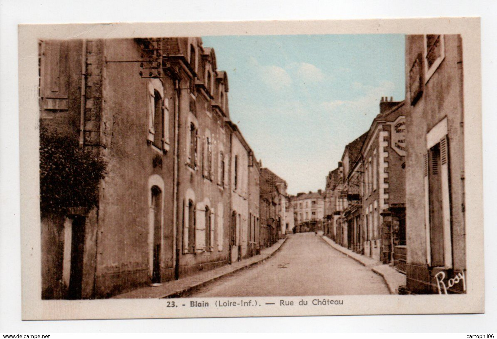 - CPA BLAIN (44) - Rue Du Château - Edition Chapeau N° 23 - - Blain