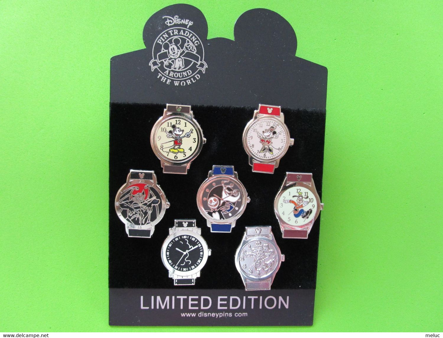 7 Pin's BD Disney Montres Mickey Minnie Chernabog Jack Skellington Dingo - #910 - Disney