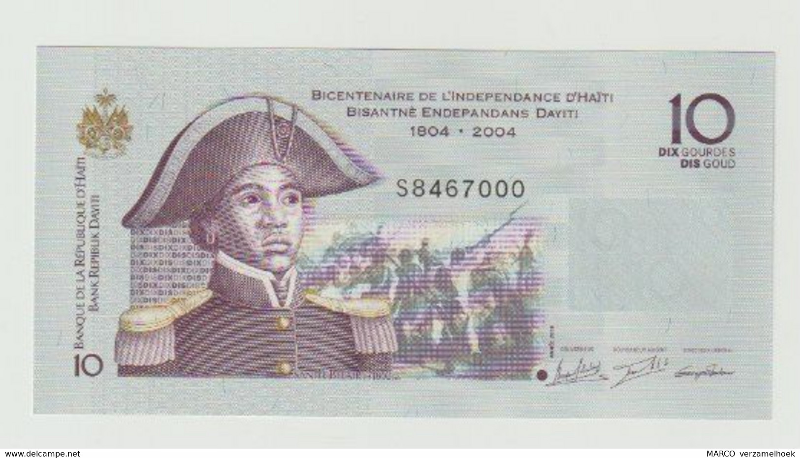Banknote Bicentenaire De L'independance D'Haïti 10 Gourdes-goud 2016 UNC - Haïti