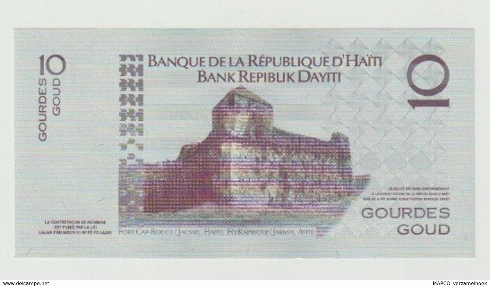 Banknote Bicentenaire De L'independance D'Haïti 10 Gourdes-goud 2016 UNC - Haiti