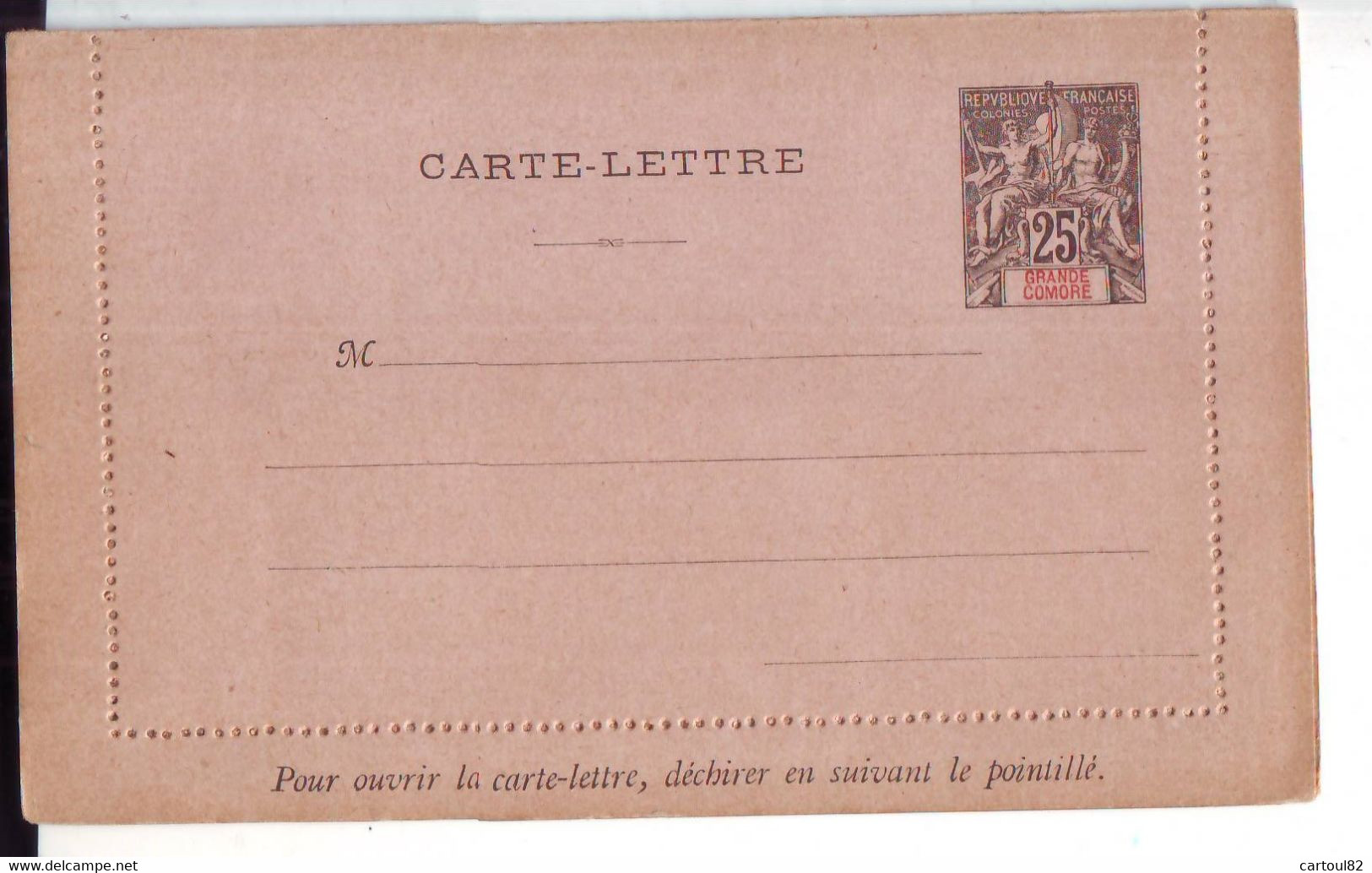 331   ENT Entier Postal  GRANDE COMORE  CL - Lettres & Documents