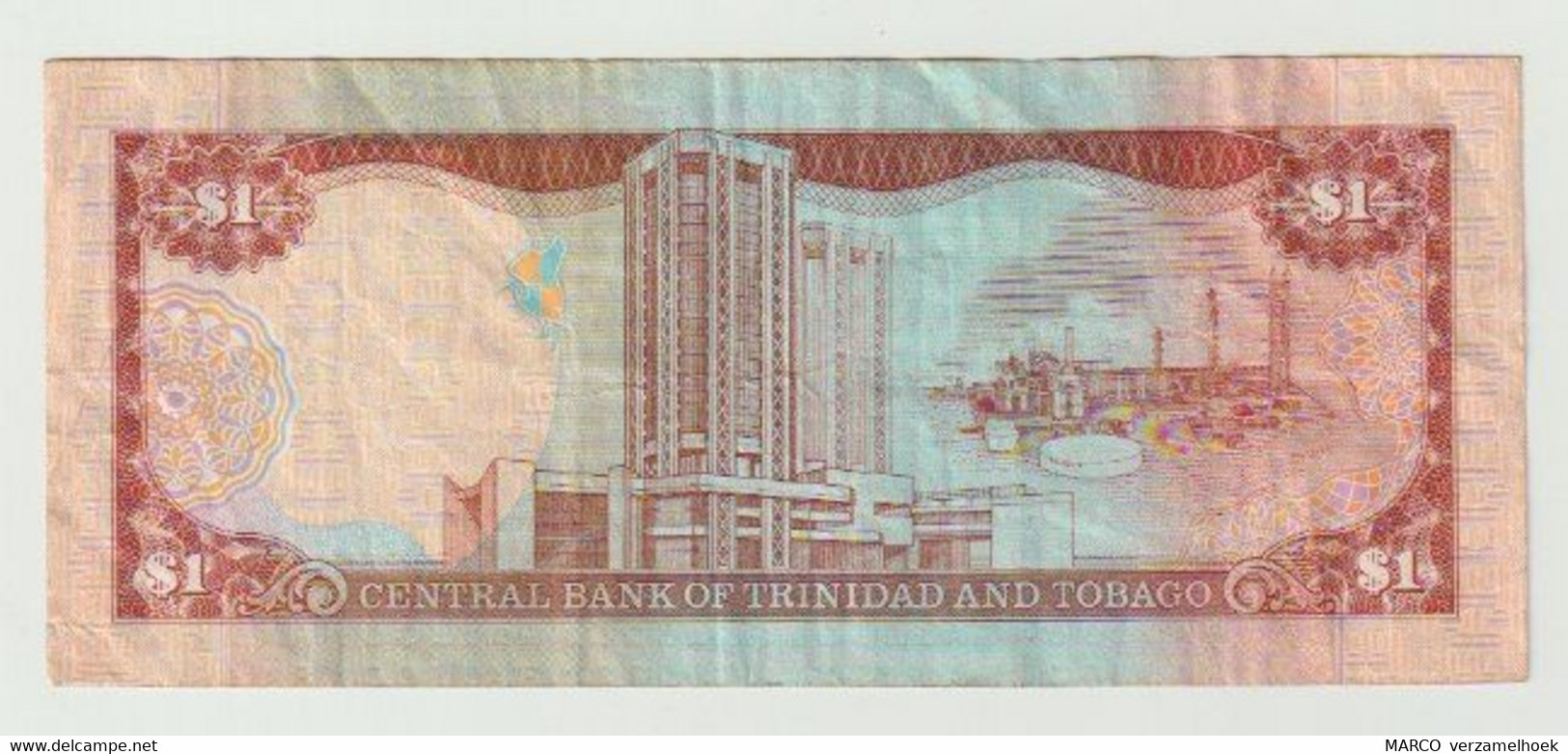 Used Banknote Central Bank Of Trinidad And Tobago 1 Dollar 2002 - Trinidad Y Tobago