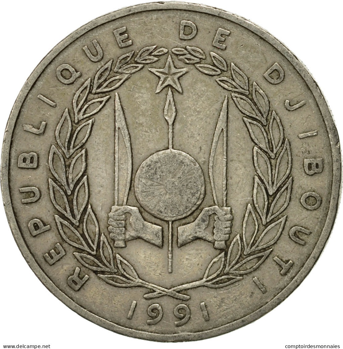 Monnaie, Djibouti, 100 Francs, 1991, Paris, TTB, Copper-nickel, KM:26 - Djibouti