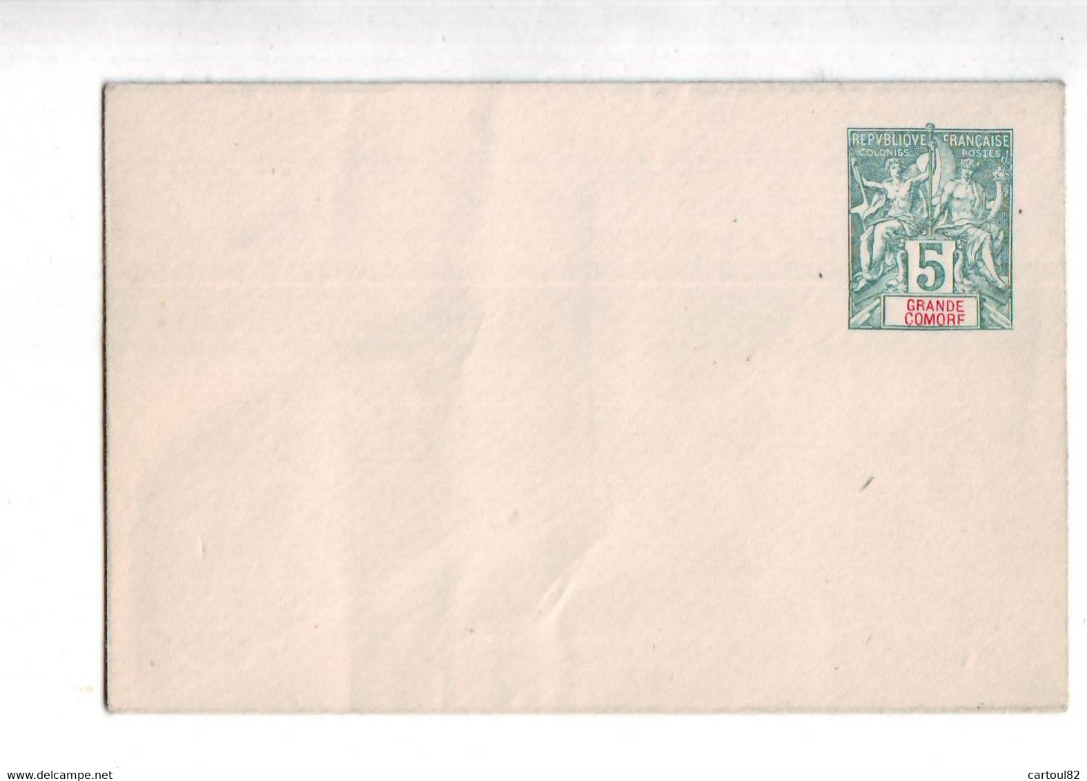 332   ENT Entier Postal  GRANDE COMORE  ENV - Covers & Documents