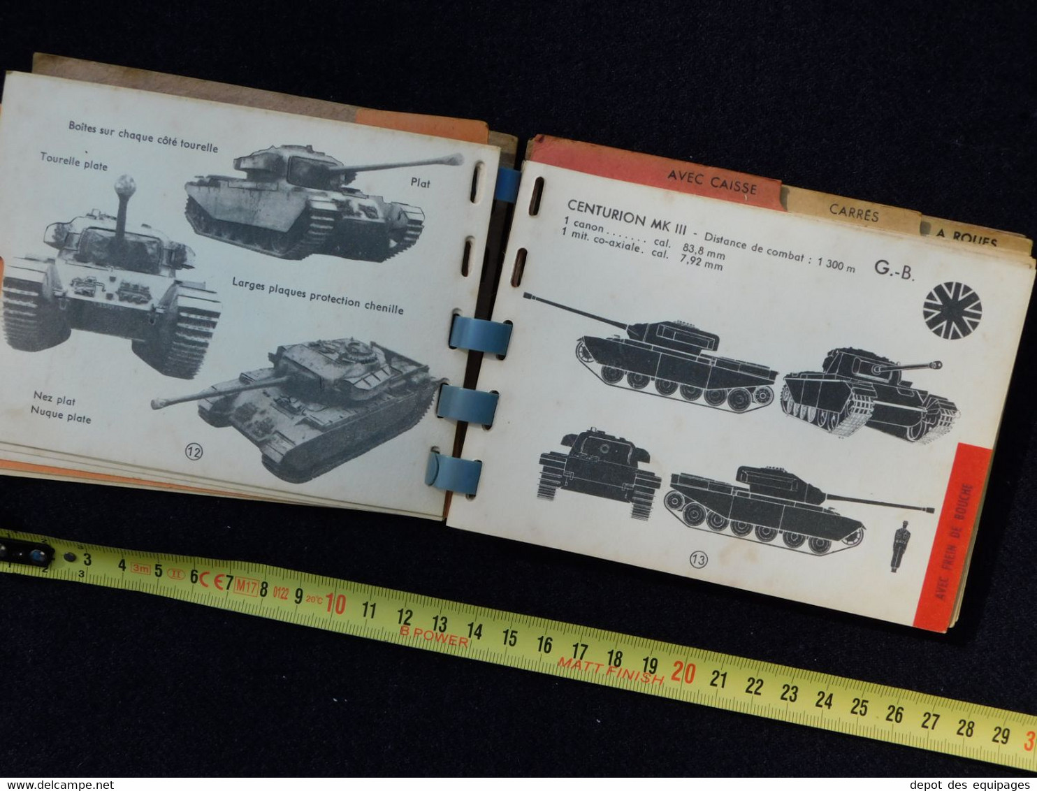 ARME BLINDEE / CAVALERIE : CARNET DE SILHOUETTES ENGINS BLINDES Daté 1953 - Véhicules