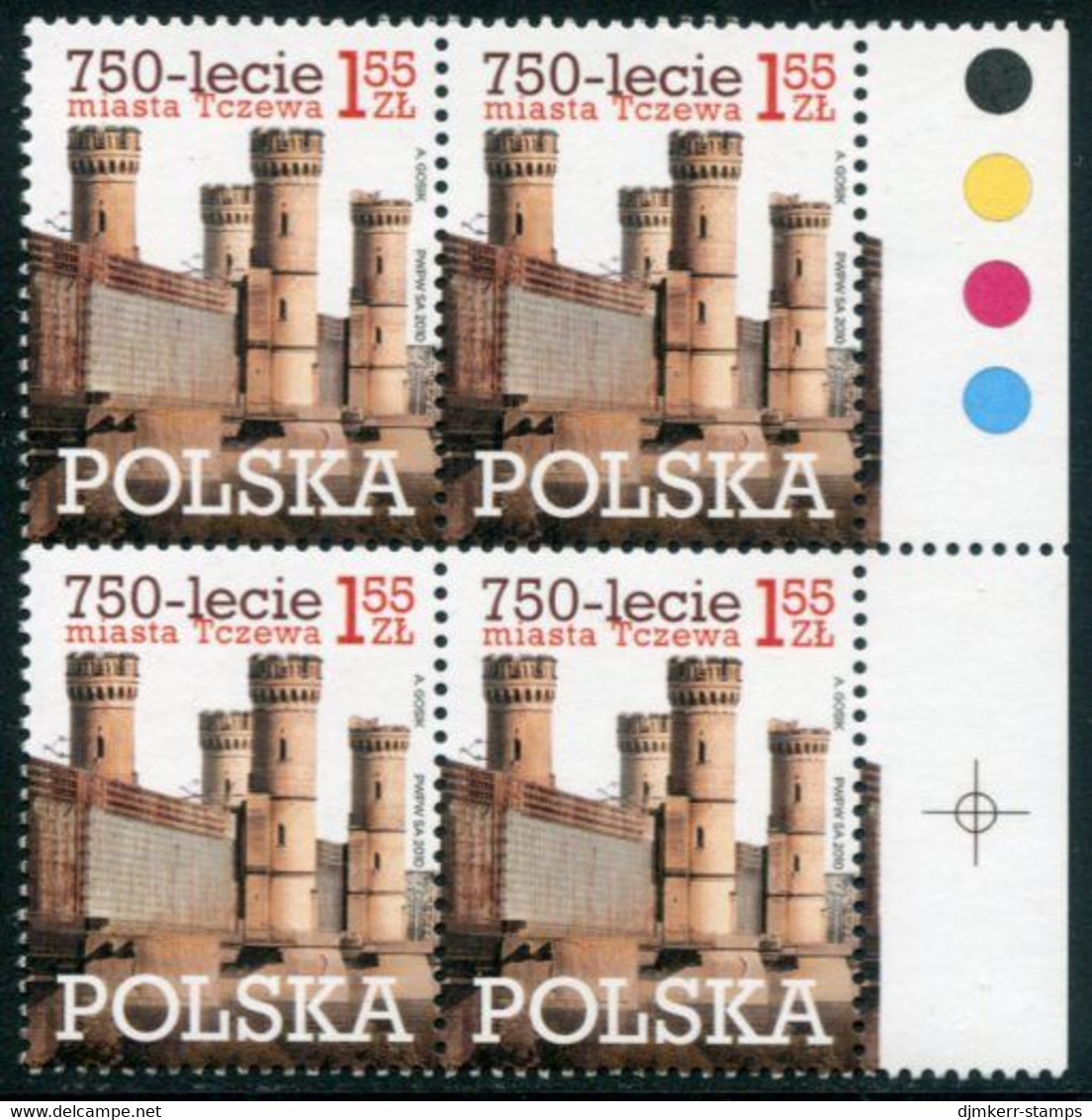 POLAND 2010 750th Anniversary Of Tczew Block Of 4 MNH / **.  Michel 4485 - Unused Stamps