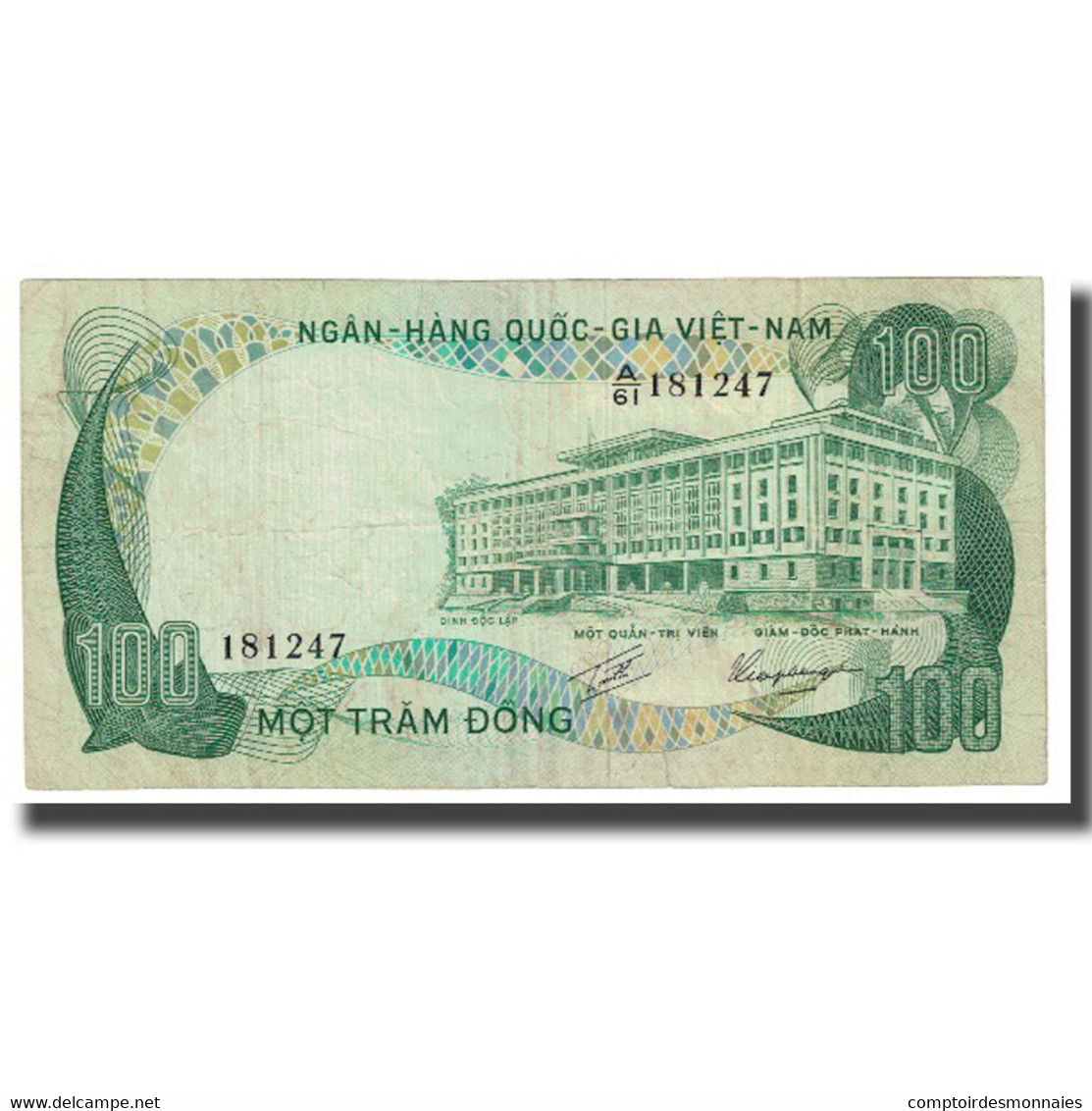 Billet, South Viet Nam, 100 D<ox>ng, KM:31a, B - Viêt-Nam