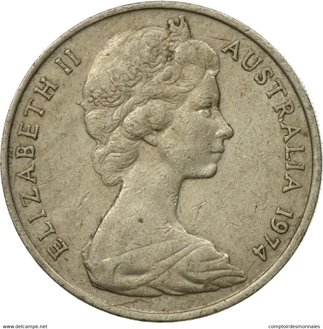 Monnaie, Australie, Elizabeth II, 20 Cents, 1974, TTB, Copper-nickel, KM:66 - 20 Cents