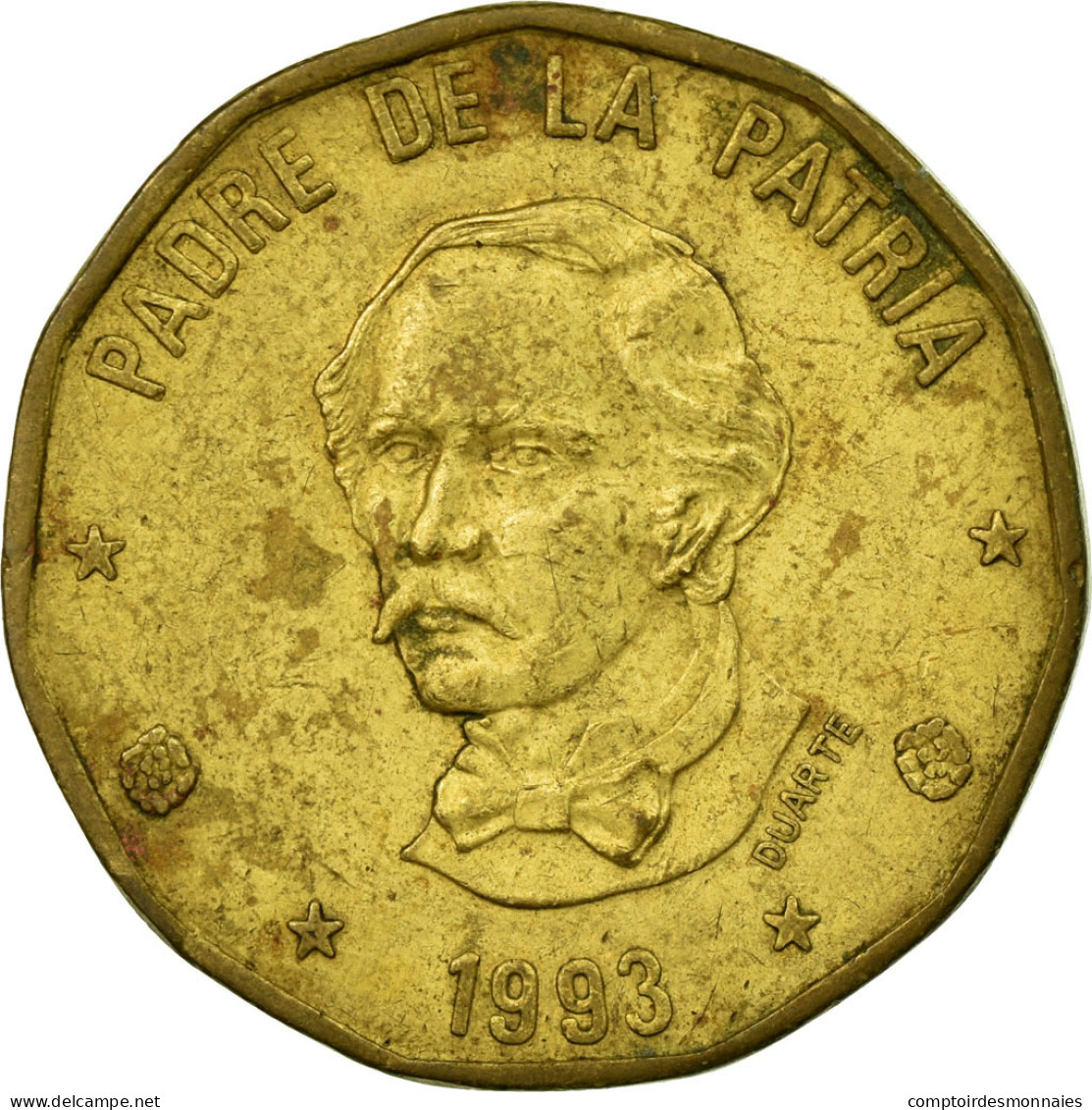 Billet, Dominican Republic, Peso, 1993, TTB, Laiton, KM:80.2 - Dominikanische Rep.