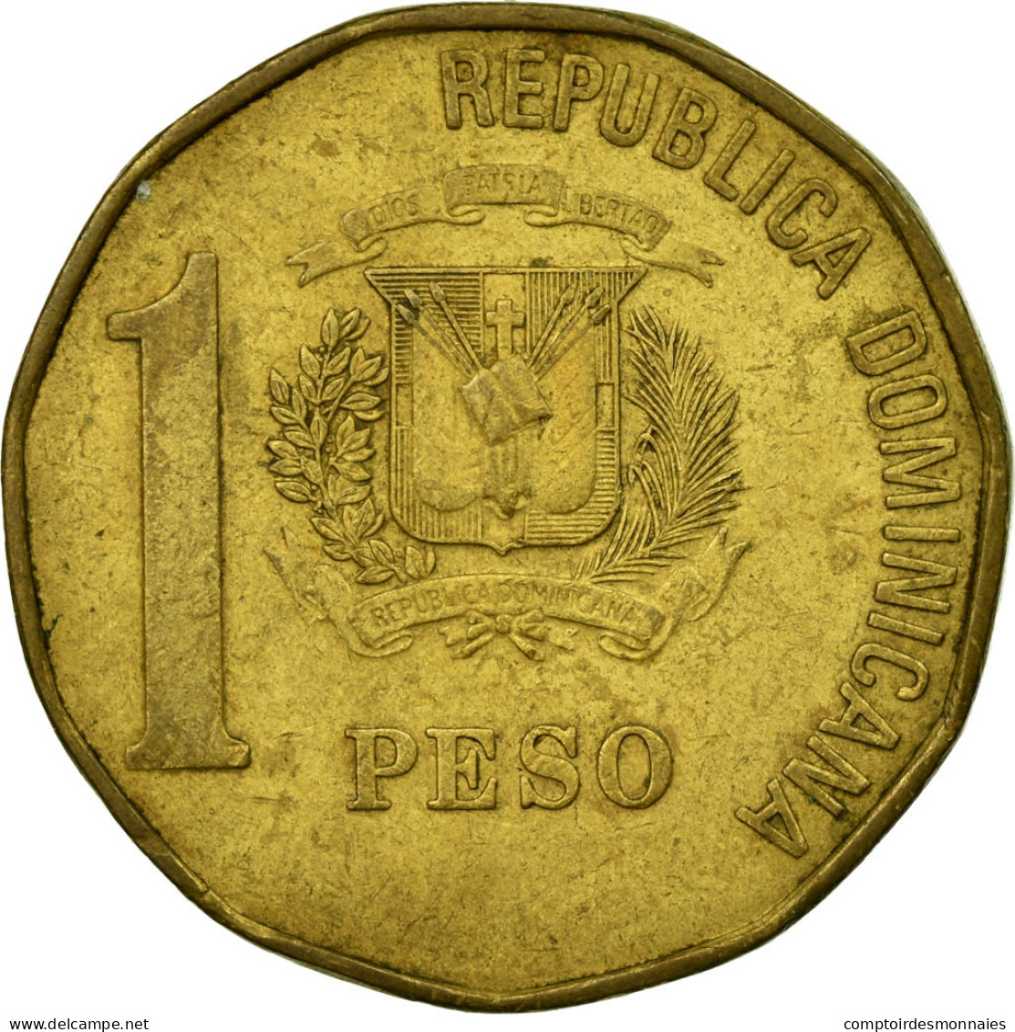 Billet, Dominican Republic, Peso, 1993, TTB, Laiton, KM:80.2 - Dominikanische Rep.