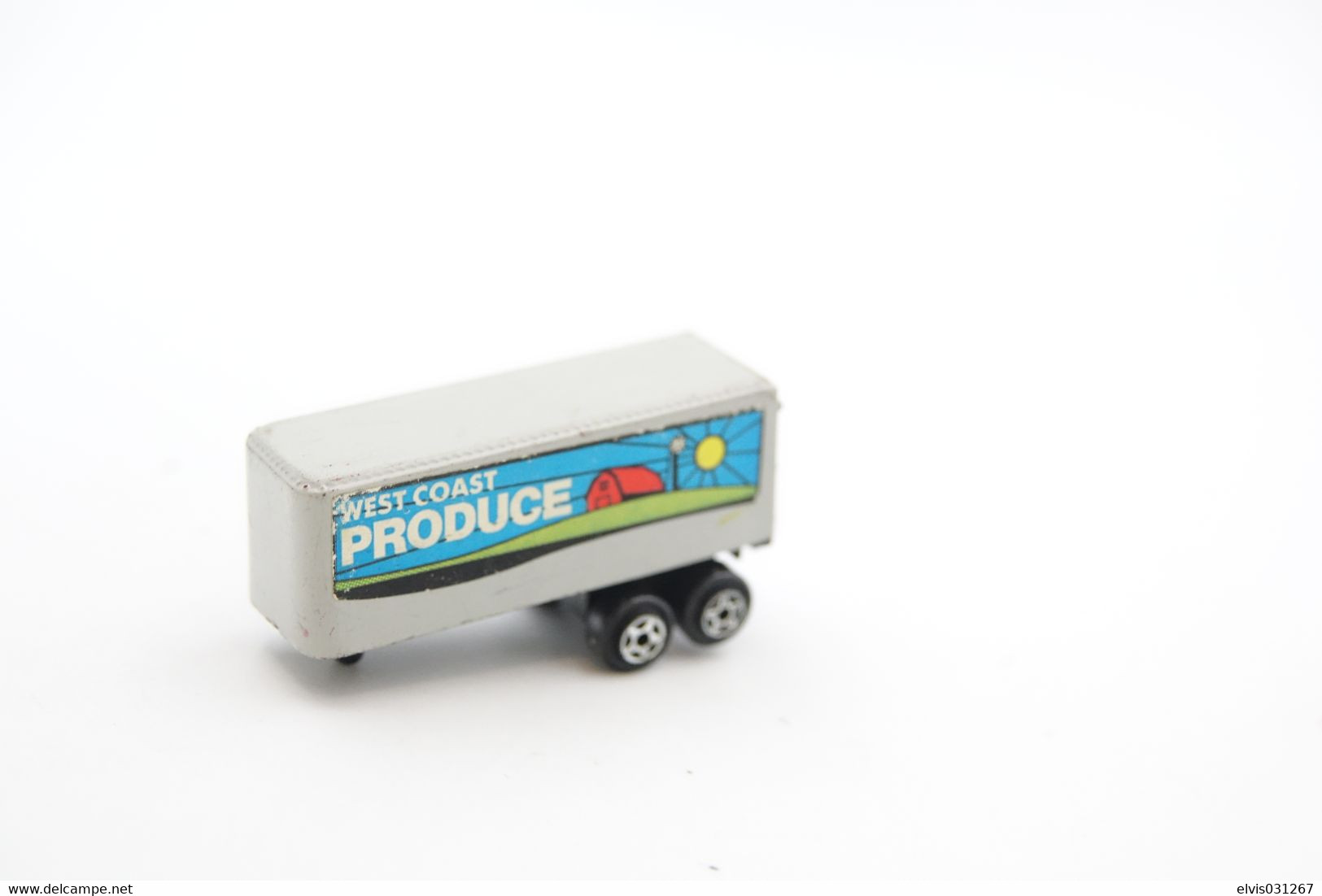 Vintage GALOOB Micro Machines Tractor Trailer Semi Truck Lorry Hauler West Coast Produce - 1988 - VGC ( Mini Toy Cars ) - Matchbox