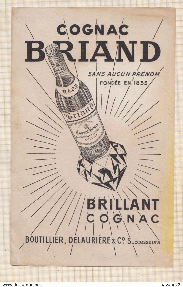 21/266 Buvard COGNAC BRIAND BOUTILLIER DELAURIERE - Drank & Bier