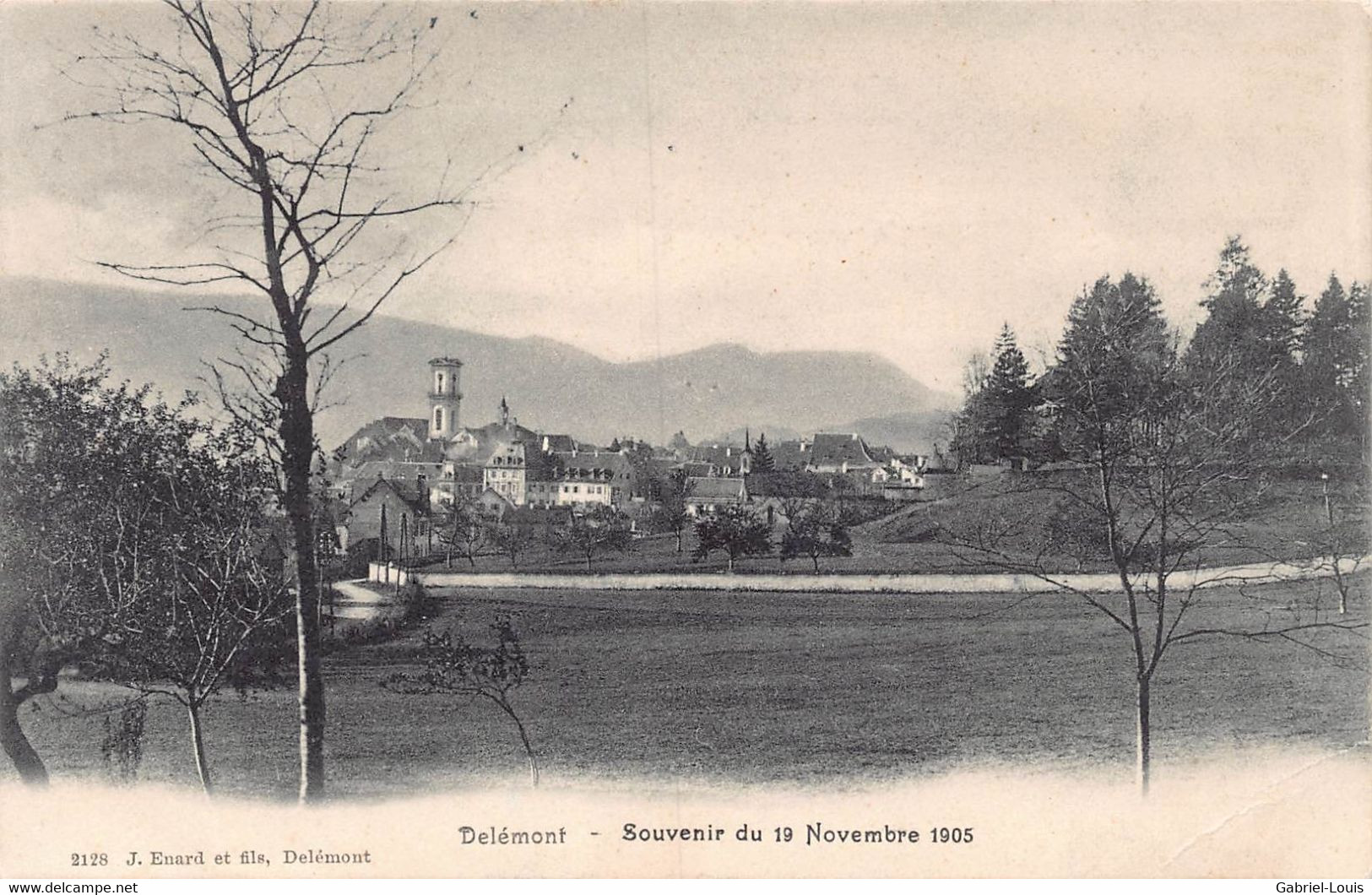 Delémont Souvenir Du 19 Novembre 1905 - Cinéma - 1e Représentation Cinématographique à L'Hôtel Delémont - Delémont