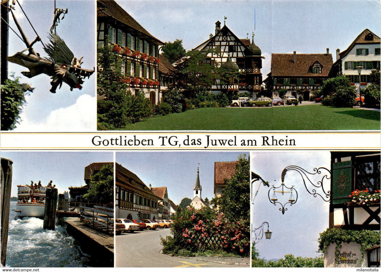 Gottlieben TG, Das Juwel Am Rhein - 5 Bilder (961) * 26. 3. 1990 - Gottlieben