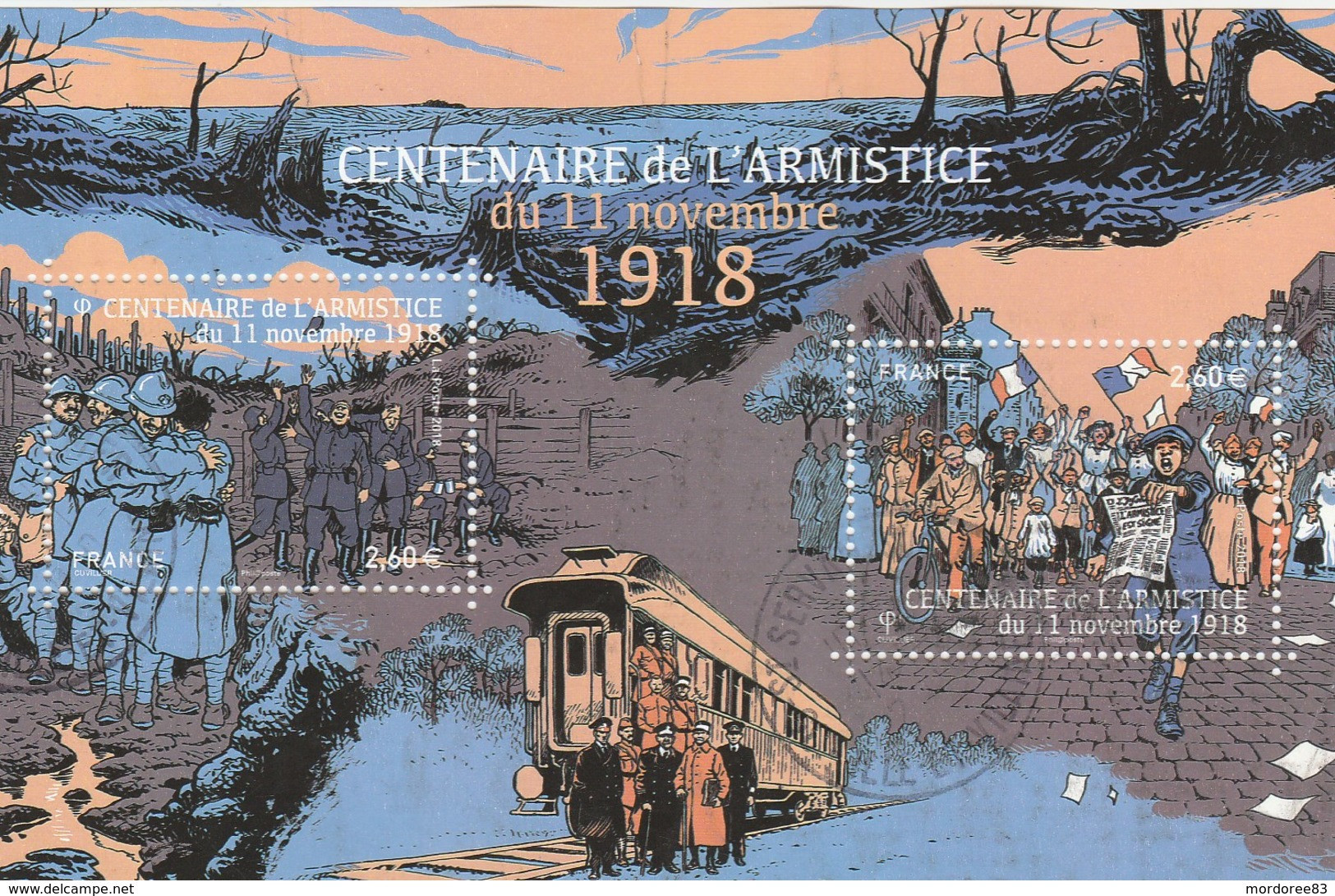 FRANCE 2018 BLOC OBLITERE CENTENAIRE DE L ARMISTICE 11 NOVEMBRE 1918 YT -  F 5284 - Afgestempeld