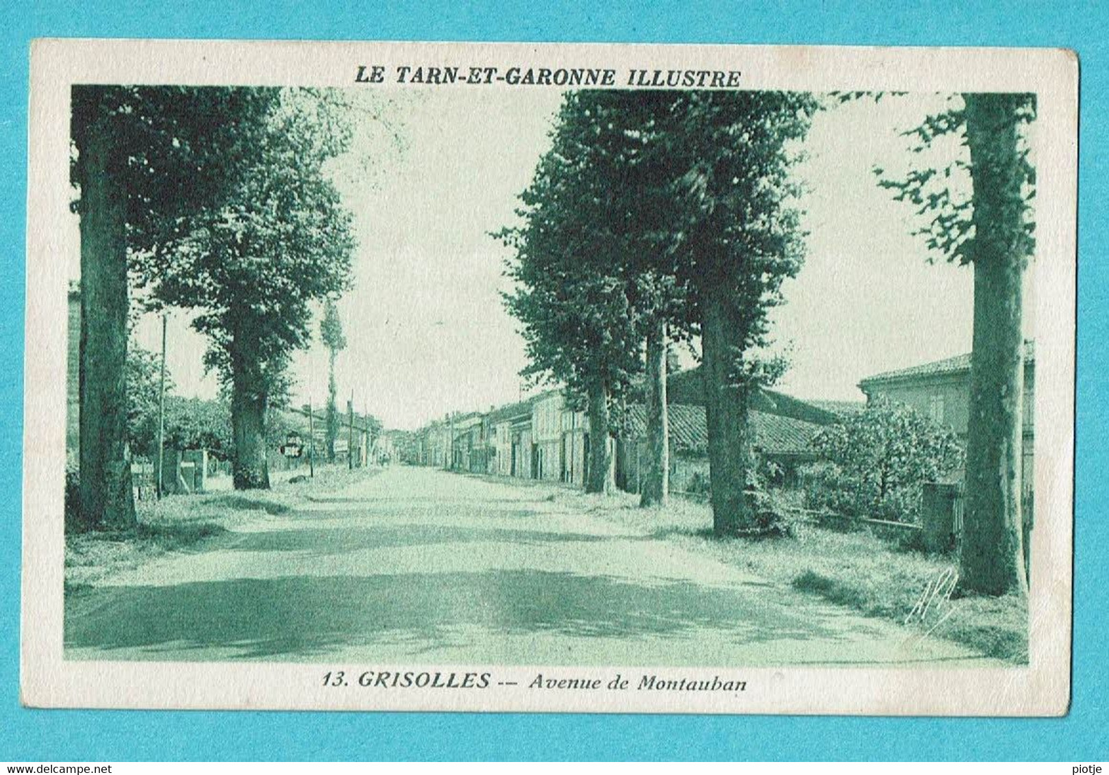 * Grisolles (Dép 82 - Tarn Et Garonne - France) * (Edition Labrune, Cliché Causatières, Nr 13) Avenue De Montauban - Grisolles