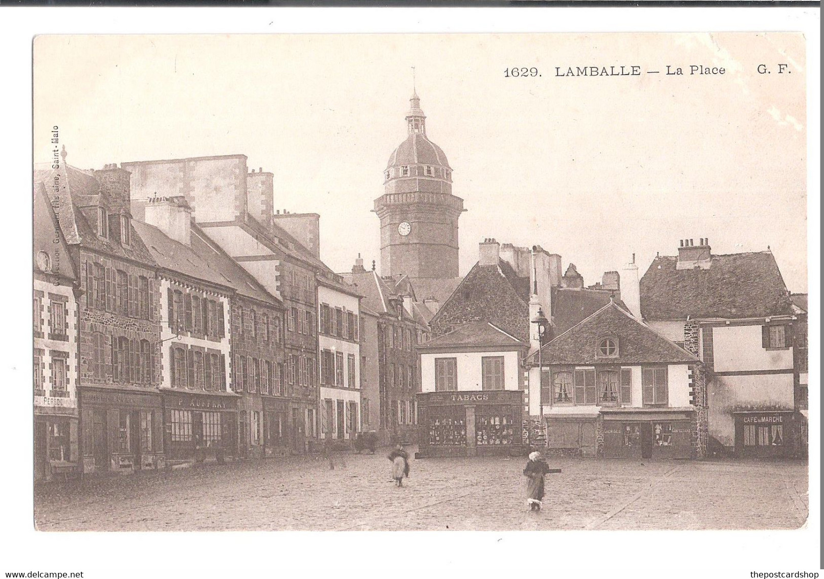 CPA LAMBALLE No 1629 LA PLACE TABACS PERSONNAGES TIRAGE 1900 Undivided Back Unused - Lamballe