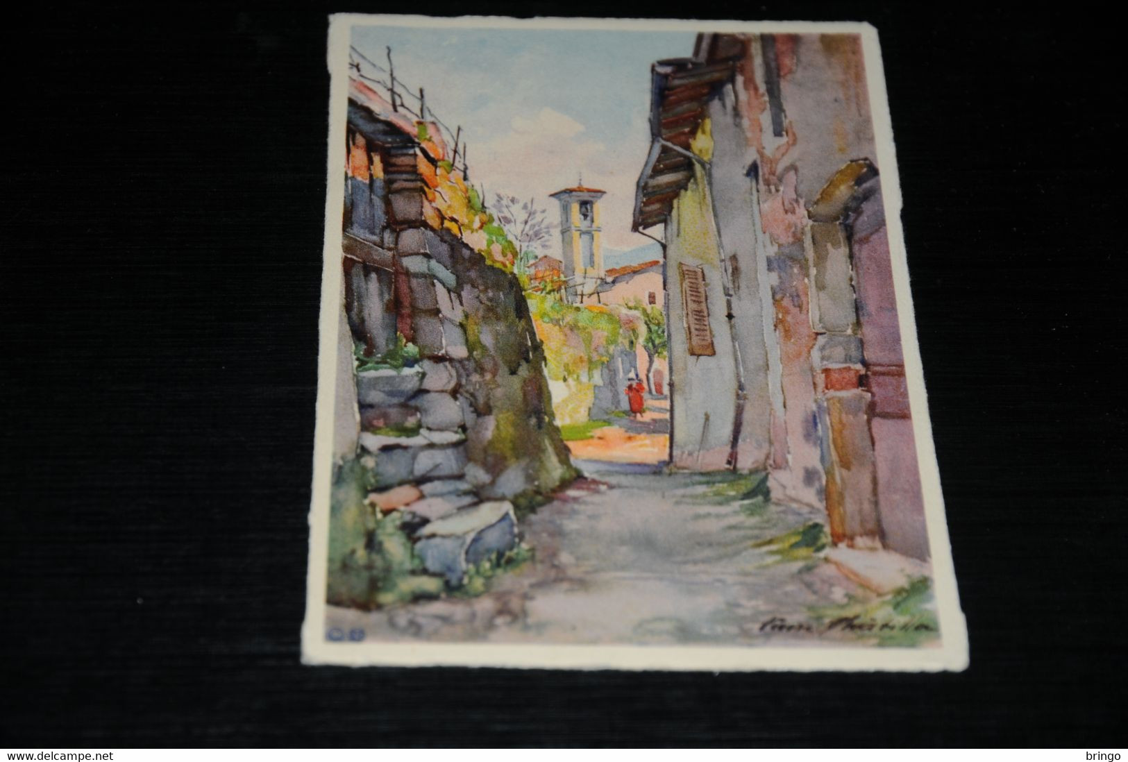 31054-                       SUISSE, MORCOTE, SAN ROCCO / WATERCOLOR - Morcote