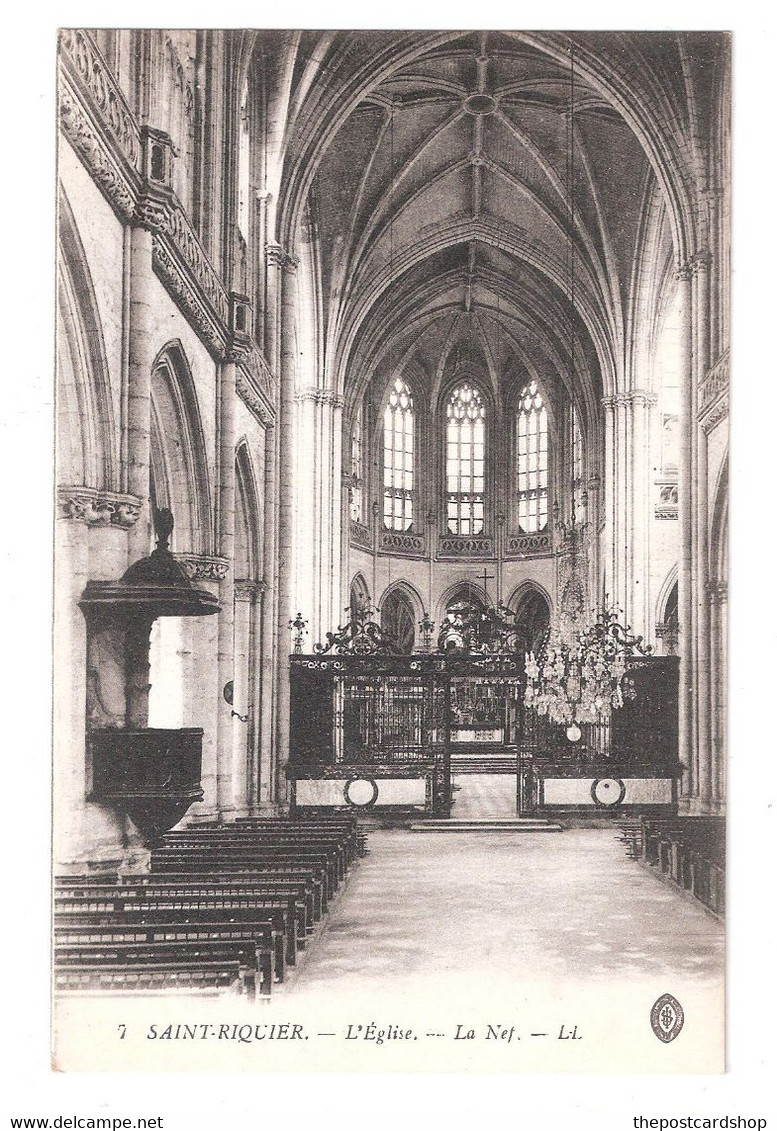 CPA 80 SOMME Saint Riquier Eglise De Saint Riquier La Nef Unused - Saint Riquier