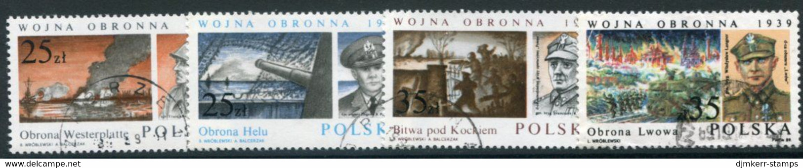 POLAND 1989 50th Anniversary Of WWII VI Used.  Michel 3216-19 - Gebruikt