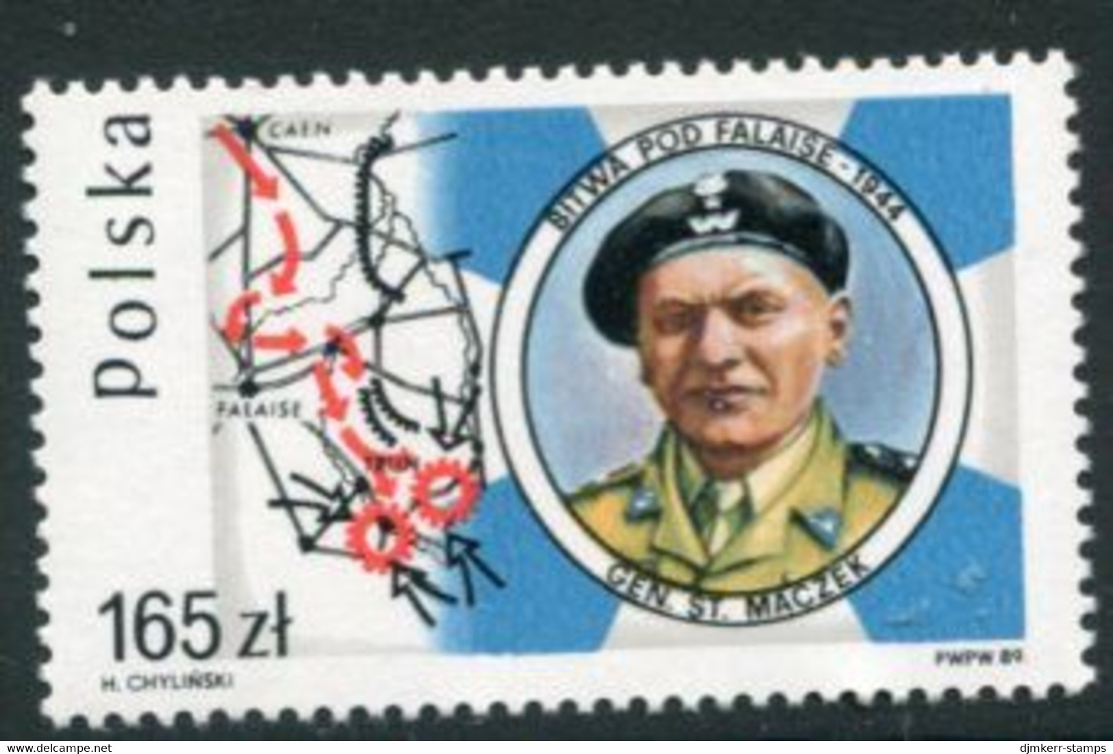 POLAND 1989 Battle Of Falaise MNH / **.  Michel 3213 - Unused Stamps