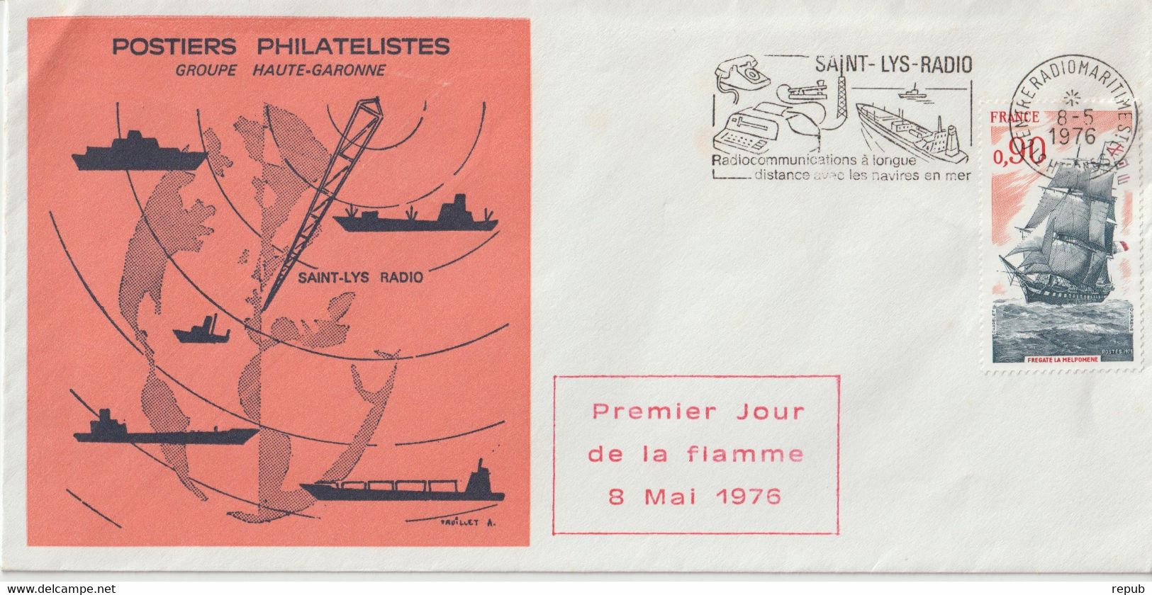 France 1976 1er Jour Flamme Saint Lys Radio (31) - 1961-....