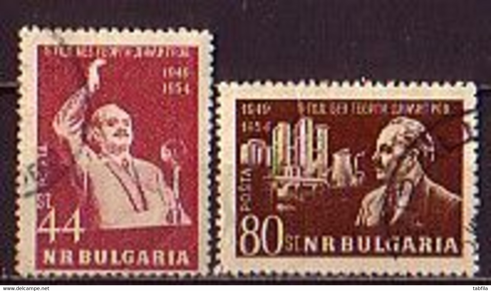 BULGARIA - 1954 - 5ans De La Mort De G.Dimitrov - 2v - Yv 795/796 (O) - Usati