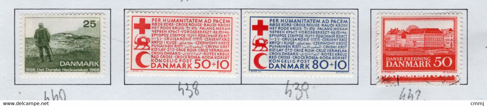 1965/1966 -  DANIMARCA - DENMARK - Mi. Nr. 440+438+439+442x2 - LH/USED -  (Z0304..38) - Otros & Sin Clasificación