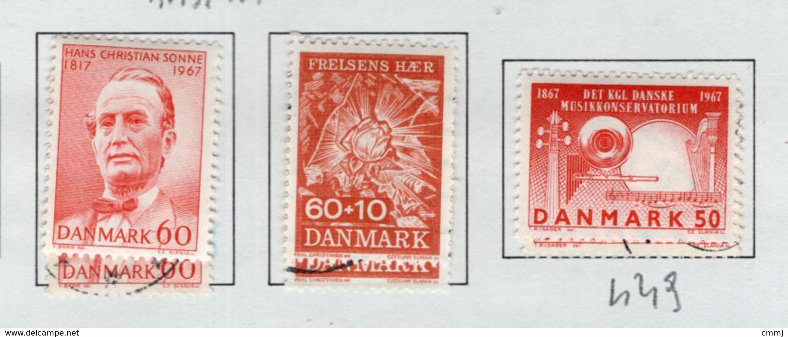 1966 -  DANIMARCA - DENMARK - Mi. Nr. 464x2+465x2+449x2 - LH/Used -  (Z0304..38) - Otros & Sin Clasificación