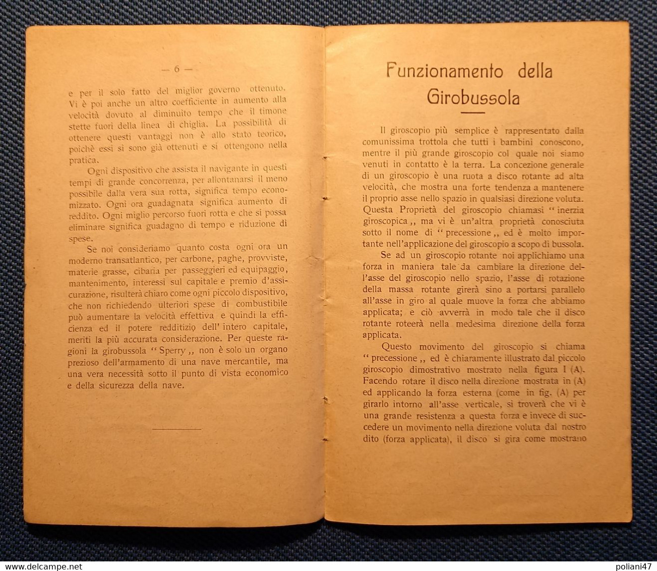 0527 "BUSSOLA GIROSCOPICA SPERRY - INDICA SEMPRE IL NORD...." OPUSCOLO - Histoire, Philosophie Et Géographie