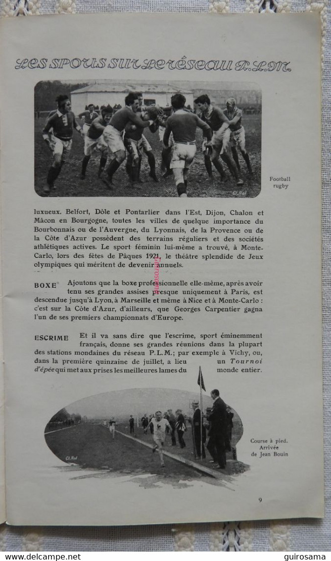 Les Sports Sur Le Réseau PLM - Circa 1921 - Other & Unclassified